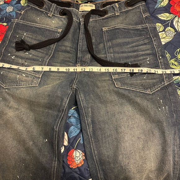 Free People Moxie Barrel Cerulean Blue RARE COLORWAY Hot Trend Size 24 see 📏 - Picture 14 of 16
